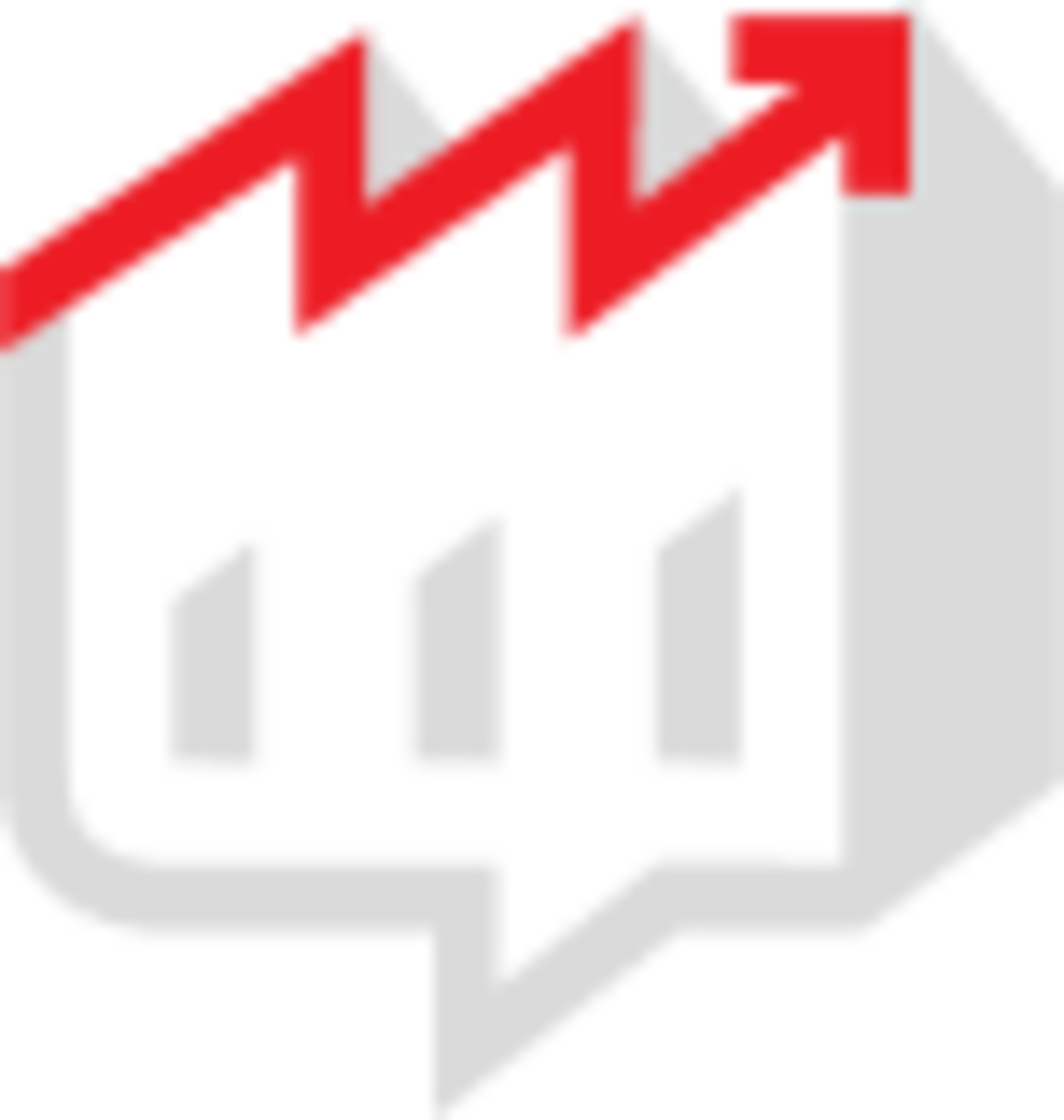 Grafik mit aufsteigenden Pfeilen und Sprechblase, symbolisiert Wachstum und Kommunikation.