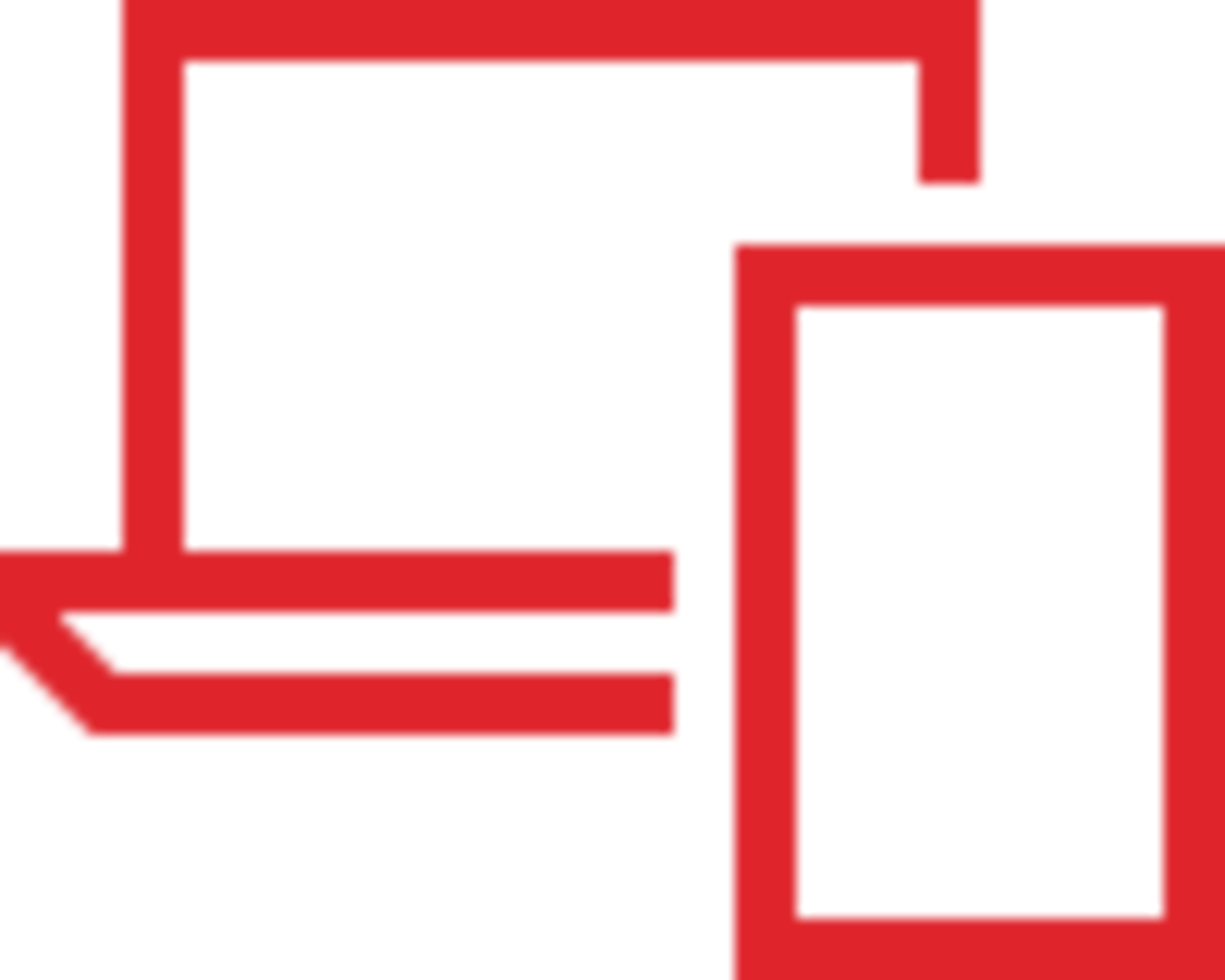 Symbol eines Laptops und eines Smartphones in roten Umrissen auf transparentem Hintergrund.