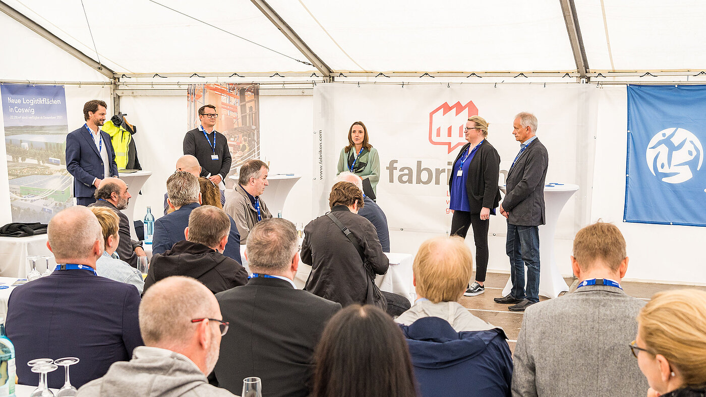 Begrüßung auf dem Baustellenfest in Coswig