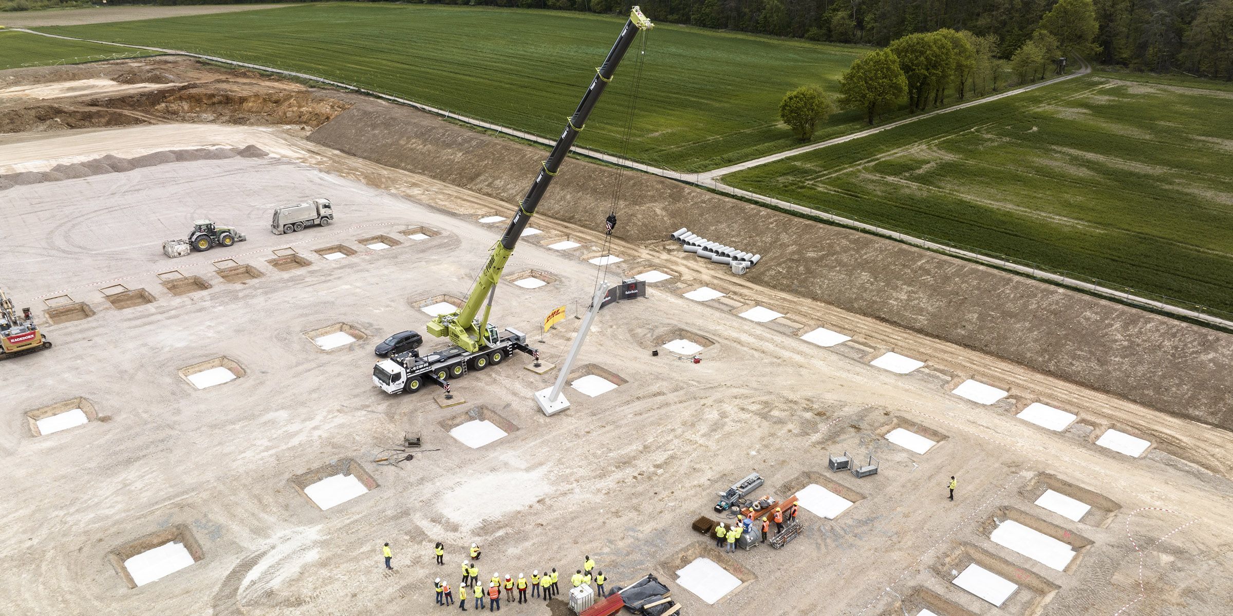 DHL Florstadt - Construction phase 4 | Starting signal for building construction in Florstadt © fabrikon